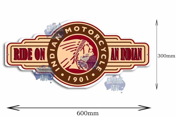 Indian Motorcycles 1901 Ride On Tin Sign freeshipping - garageartaustralia