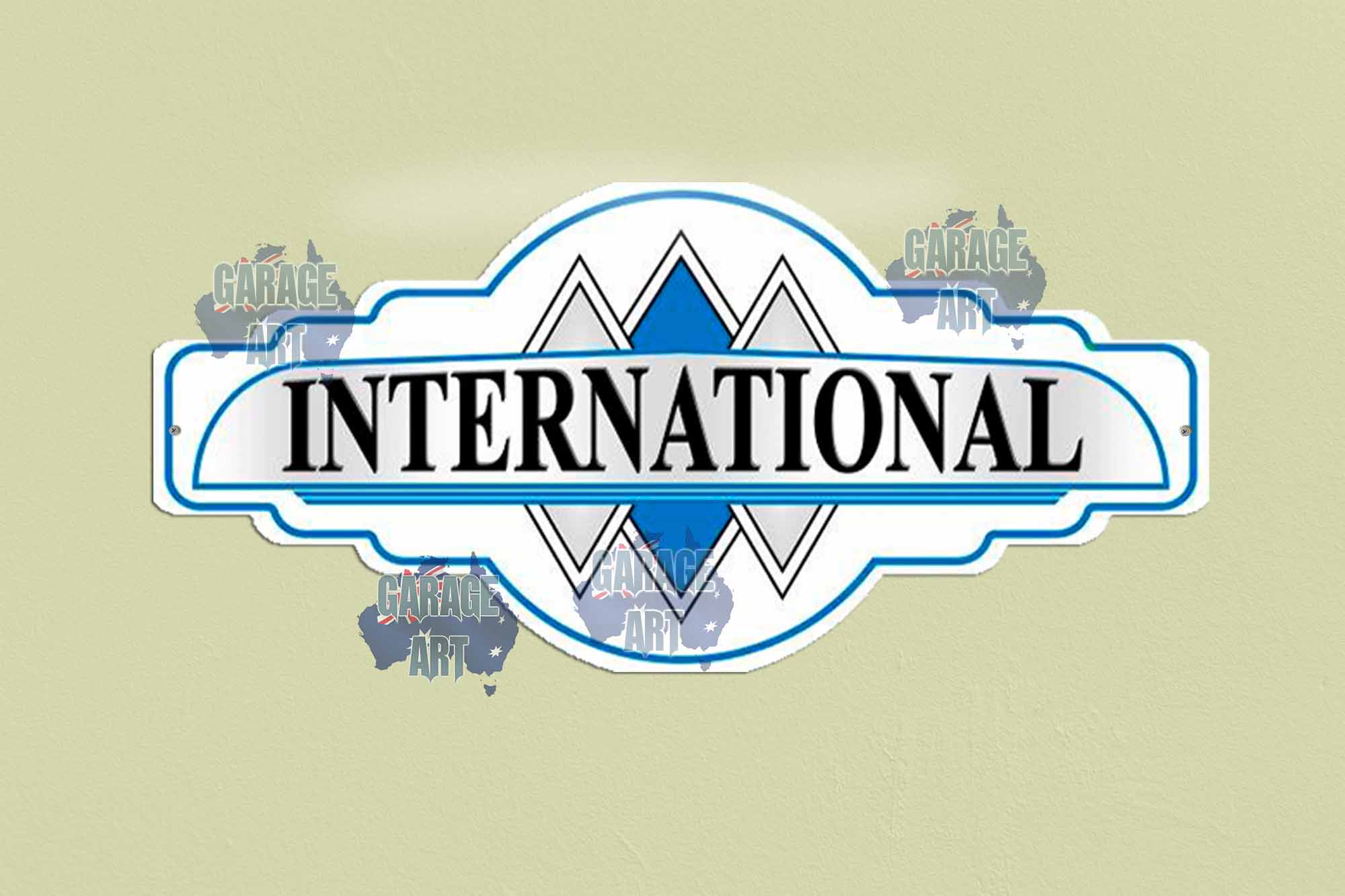 International Trucks old Logo Tin Sign freeshipping - garageartaustralia