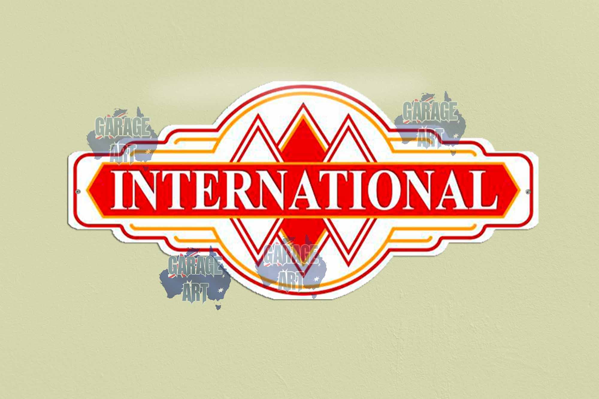 International Trucks old School Logo Tin Sign freeshipping - garageartaustralia