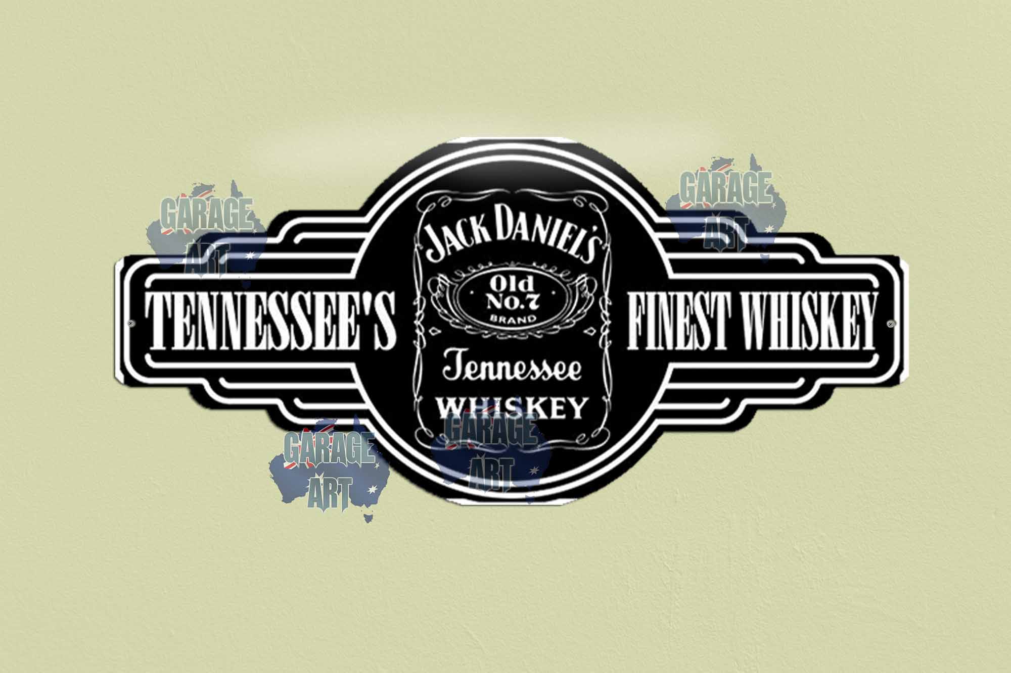 Jack Daniels Old No7 Finest Whiskey Tin Sign freeshipping - garageartaustralia
