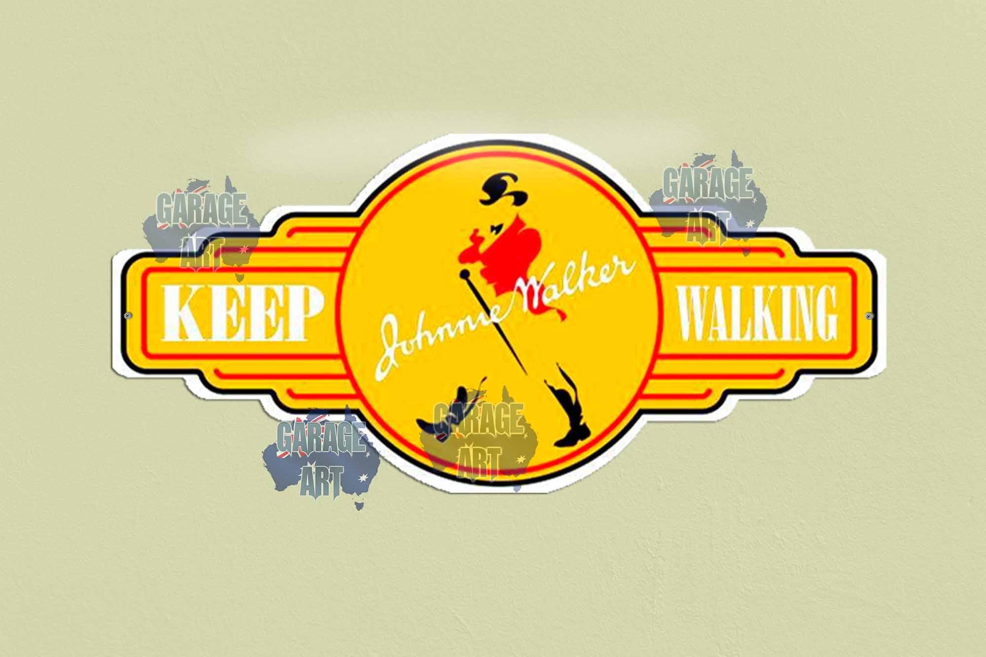 Johnnie Walker Logo Tin Sign freeshipping - garageartaustralia