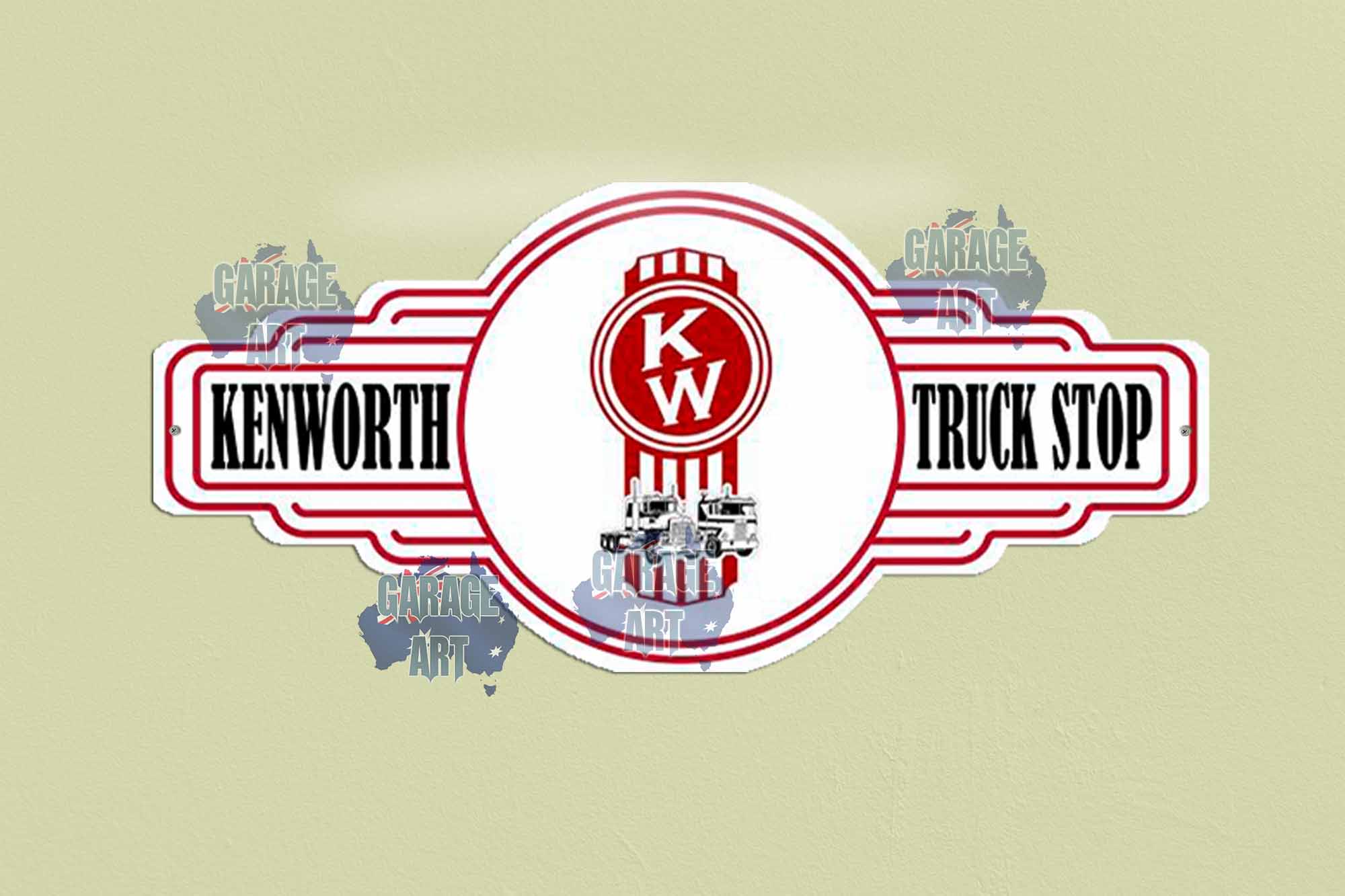 Kenworth Old KW logo Tin Sign freeshipping - garageartaustralia