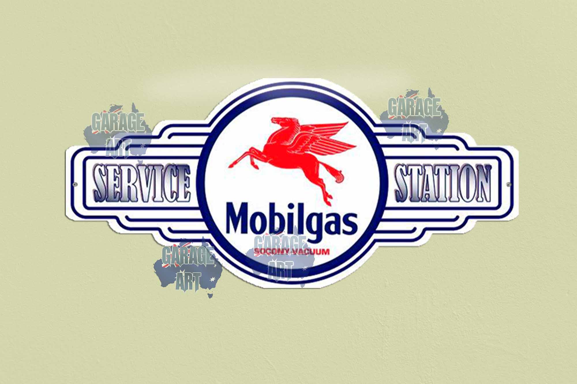 Mobilgas Pegusus Logo Tin Sign freeshipping - garageartaustralia