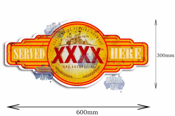 XXXX Rusty Beer Sign Tin Sign freeshipping - garageartaustralia