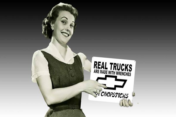 Chevrolet the Real Trucks 300mmx300mm Tin Sign freeshipping - garageartaustralia