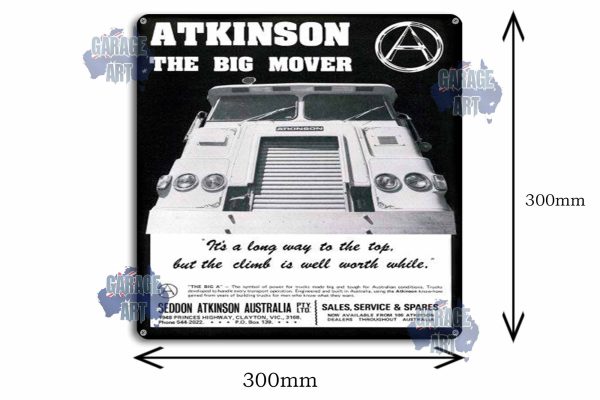 Atkinson Trucks At The Top 300mmx300mm Tin Sign freeshipping - garageartaustralia