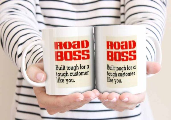 White Road Boss Logo Mug freeshipping - garageartaustralia