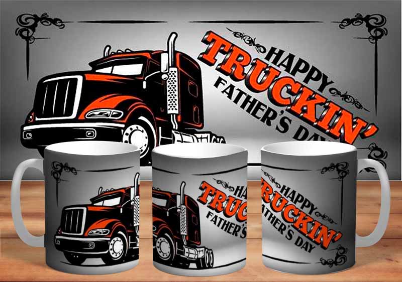 Happy Truckin Fathers Day mug Mug freeshipping - garageartaustralia